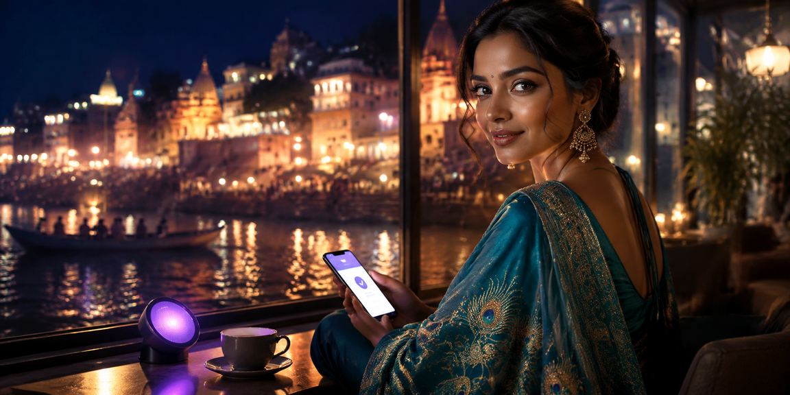 Mobile payment usage at Varanasi Ghat for online casino